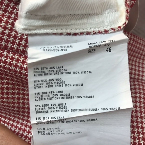 Miu Miu Crop Pant Trouser Wool Silk Red - Picture 8 of 8